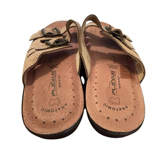Flexus by‎ Spring Step Women's Size 40 (9.5) Leather Slip On Sandals ITALY - Picture 3 of 16